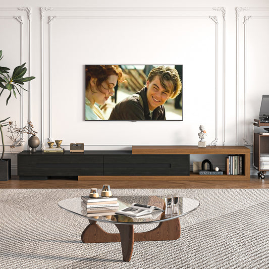 80.6’’-115.2’’ Extendable TV Stand for Up to 120 Inch TV